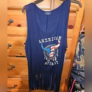 Scarlett American Spirit Fringe Tank Top